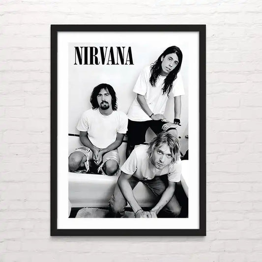 Póster de Nirvana para decoración de interiores – arte musical en alta resolución