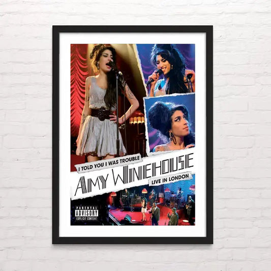 Póster Amy Winehouse, arte musical para decoración de espacios y amantes del soul y el jazz.