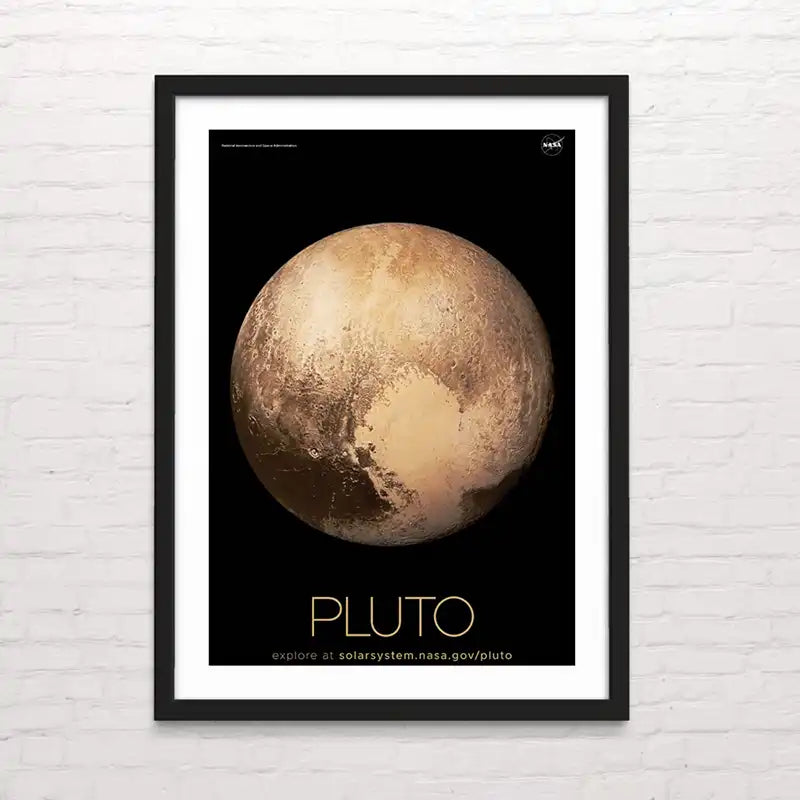 Póster del planeta Pluton – decoración temática del Sistema Solar