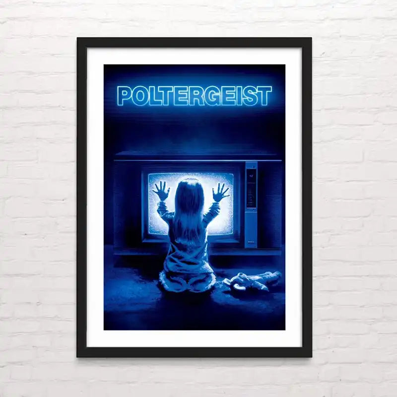 Ilustración de Poltergeist del cine antiguo – estilo vintage
