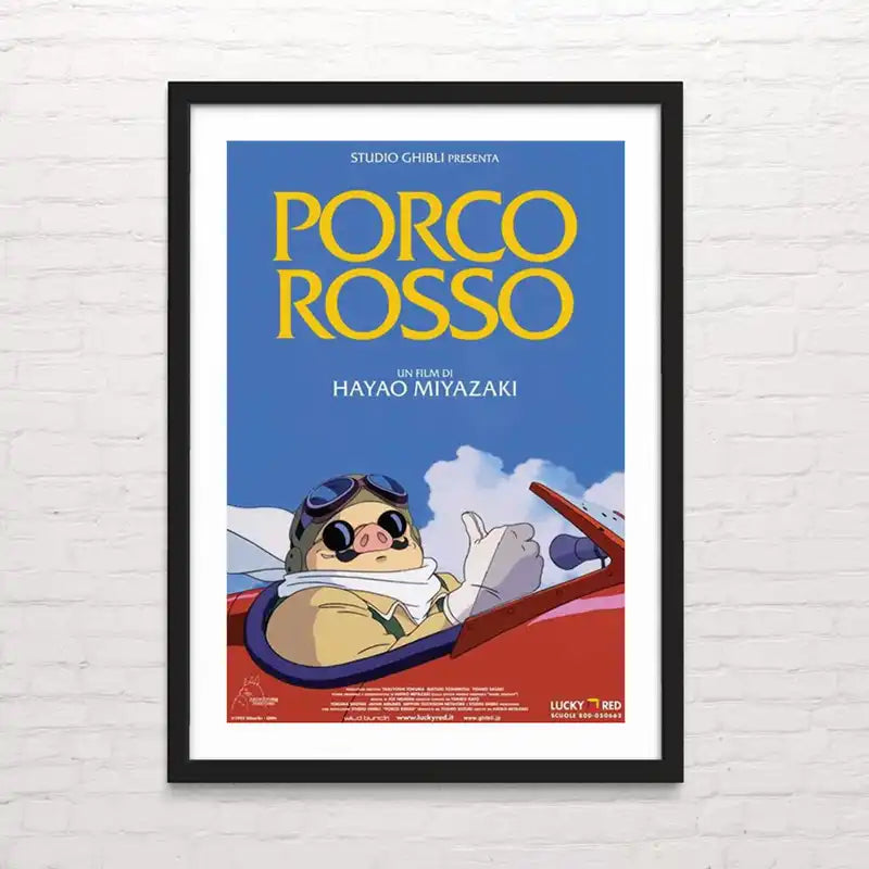 Póster de Porco Rosso – arte japonés clásico impreso en alta resolución