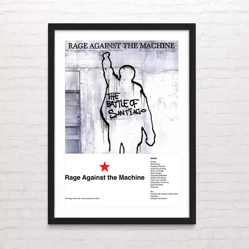 Póster inspirado en íconos del rock – impresión detallada

