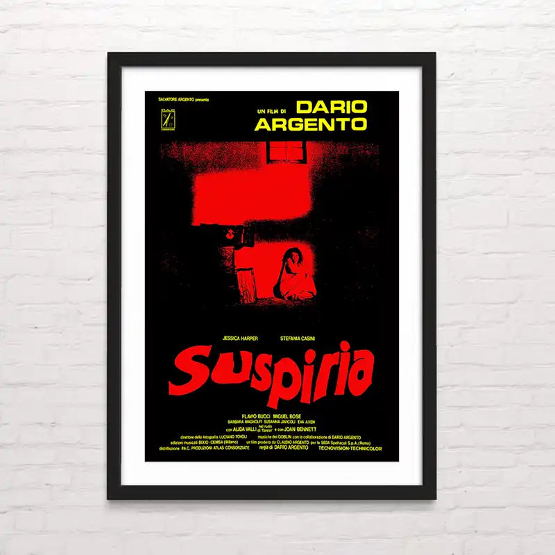 Póster artístico de Suspiria de Dario Argento – estilo vintage cinematográfico