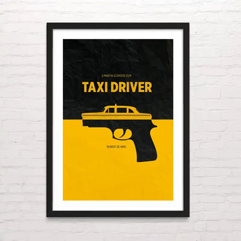 Taxi driver. Ilustración retro de cine clásico – tonos nostálgicos