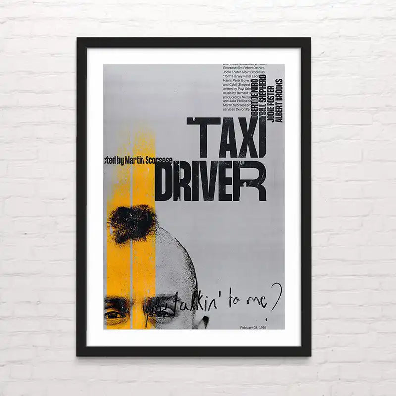 Taxi driver. Póster estilo afiche antiguo – diseño cinematográfico clásico