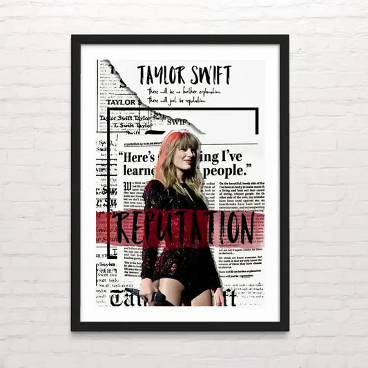 Ilustración digital inspirada en el pop – colores brillantes. TaylorSwift - Posterinc.cl