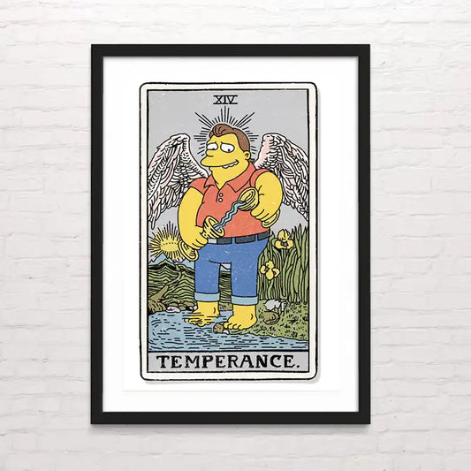 Temperance. Póster de tarot creativo – ilustración mística para decoración