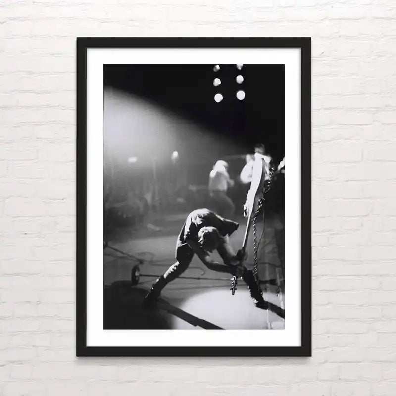 Póster musical de The Clash - London Calling con fondo artístico – impresión de alta calidad
