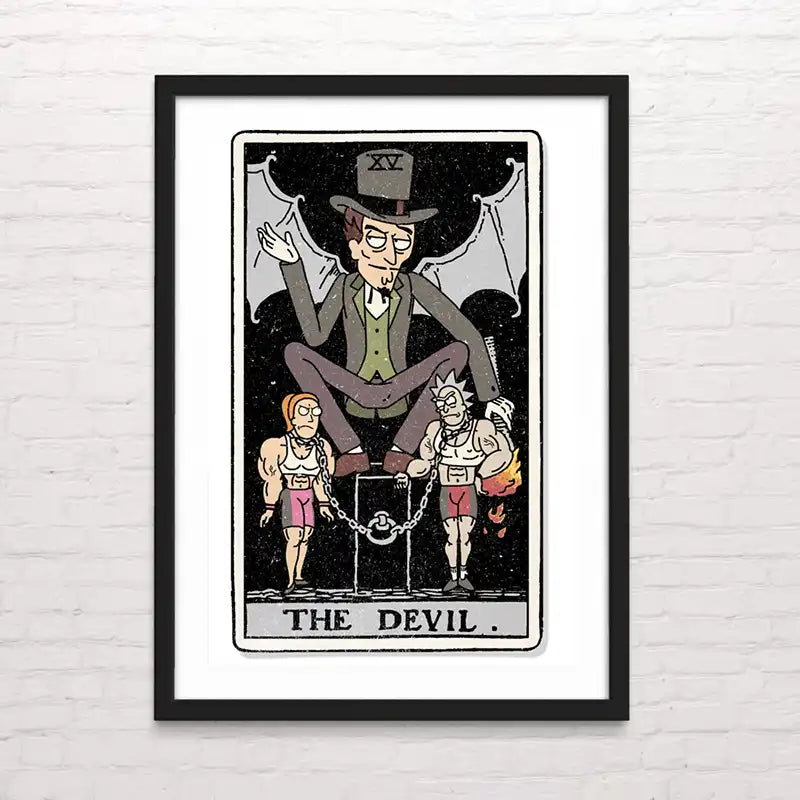 The Devil ilustrado en estilo cómic – póster decorativo vibrante. Posterinc.cl