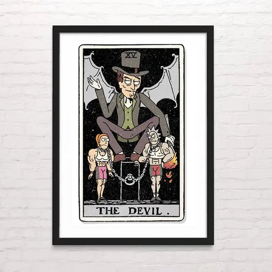 The Devil ilustrado en estilo cómic – póster decorativo vibrante. Posterinc.cl