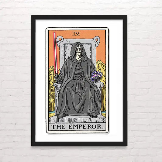 Póster de The Emperor mayor en estilo cómic – arte místico impreso. Tarot Comic. Posterinc.cl