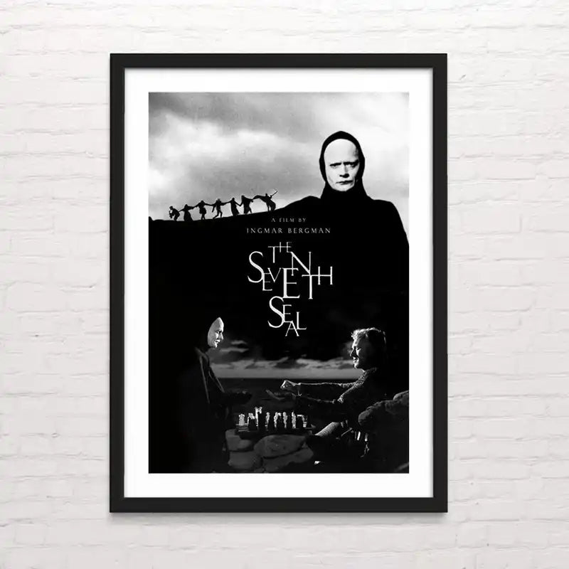 Póster de El séptimo sello clásico en estilo vintage – alta calidad. posterinc.cl