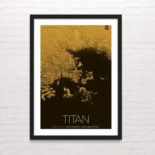 Póster del planeta Titan – decoración temática del Sistema Solar
