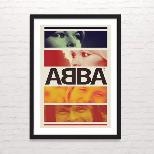 Póster ABBA con fondo artístico – impresión de alta calidad. Posterinc.cl