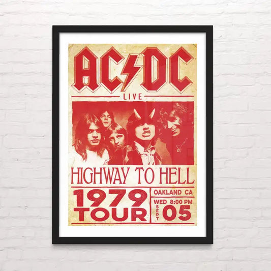 Póster de banda de rock ac/dc – ilustración en alta calidad. Posterinc.cl