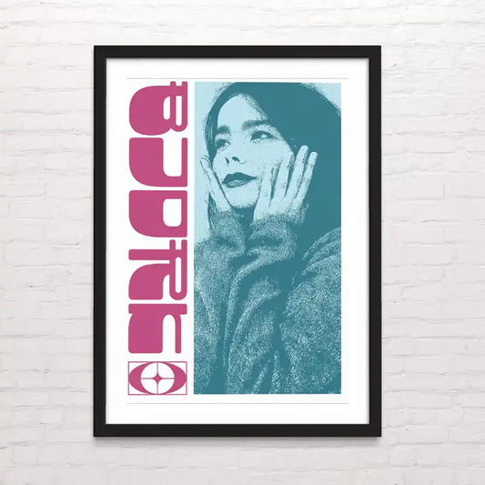 Póster artístico de bjork en monocromo – Posterinc Studio