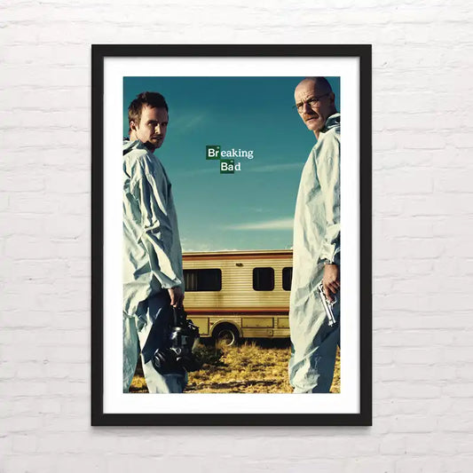 Póster retro de Breaking Bad– arte mural inspirado en la serie exito mundial