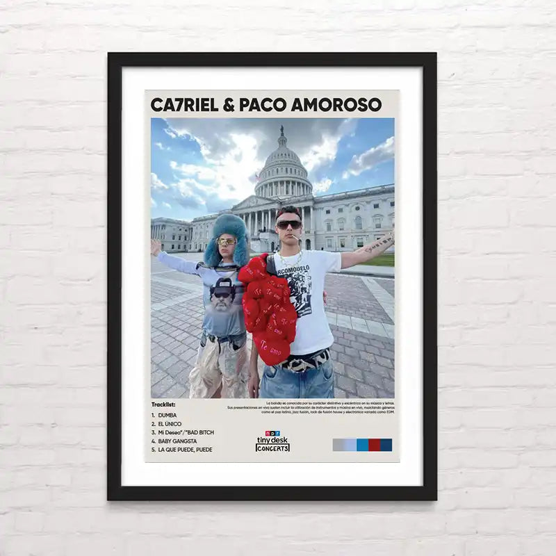 Póster decorativo de Catriel y paco amoroso – arte musical impreso