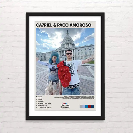 Póster decorativo de Catriel y paco amoroso – arte musical impreso