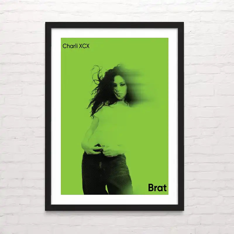 Póster decorativo de charli xcx-brat – papel premium