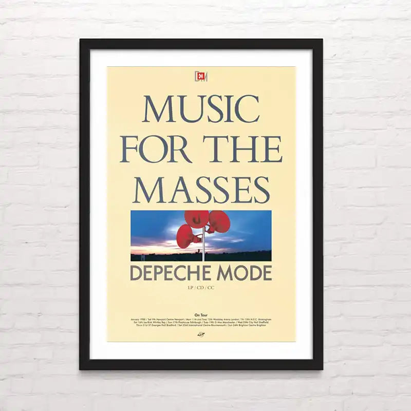 Póster de Depeche mode - Music for the masses caratula – arte mural por Posterinc Studio