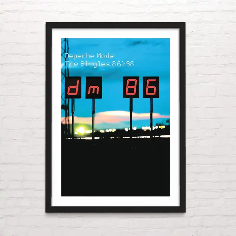 Póster de Depeche Mode . The Singles con diseño moderno – impresión profesional