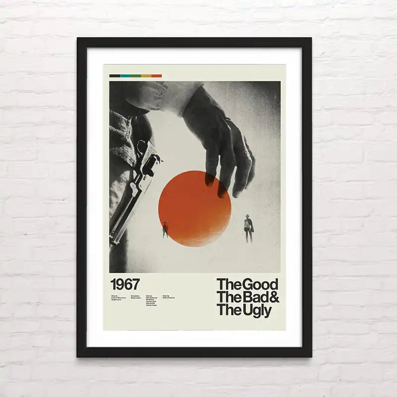 Póster de El bueno, el malo y el feo con diseño artístico – impresión profesional Posterinc