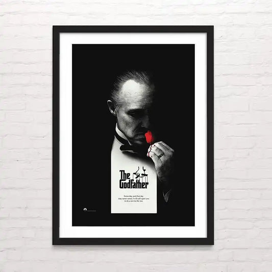 Póster de cine clásico de El Padrino – diseño retro impreso