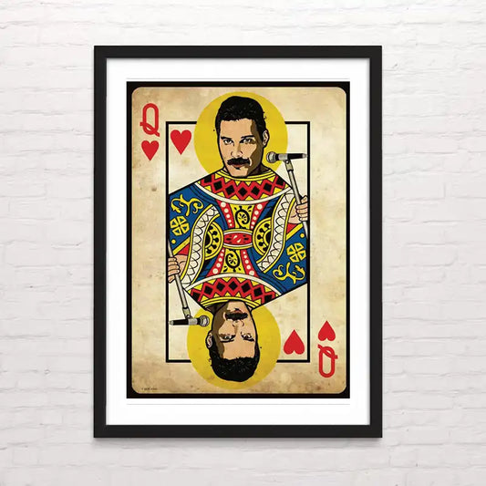 Póster de Freddie Mercury en estilo vintage – Posterinc Studio