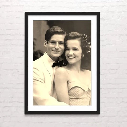 Póster de película de culto - George y Lorraine McFly – impresión de alta resolución Posterinc. Volver al futuro