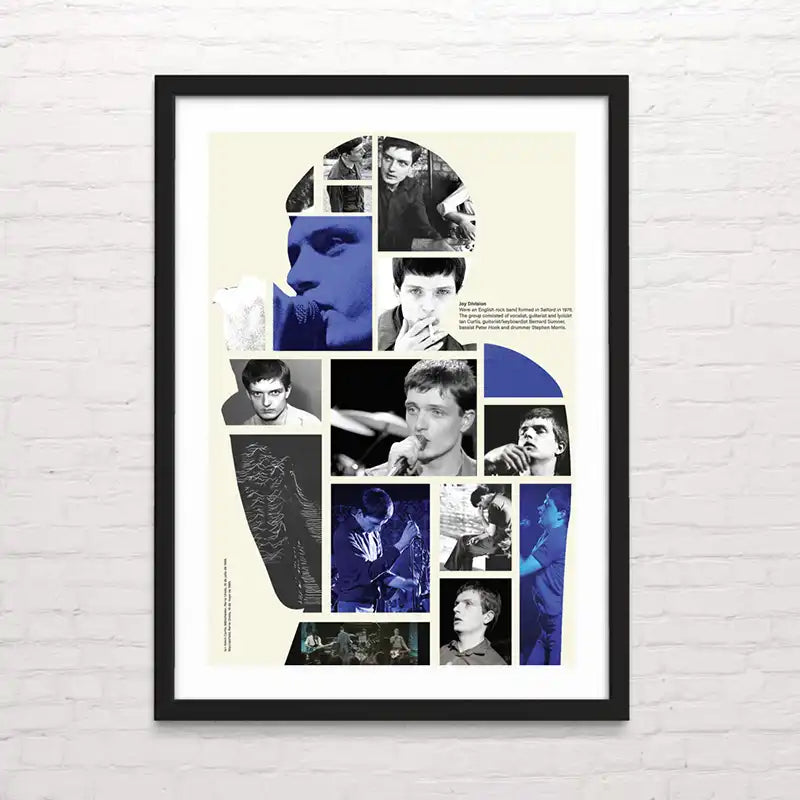Póster decorativo de Ian Curtis – arte musical impreso