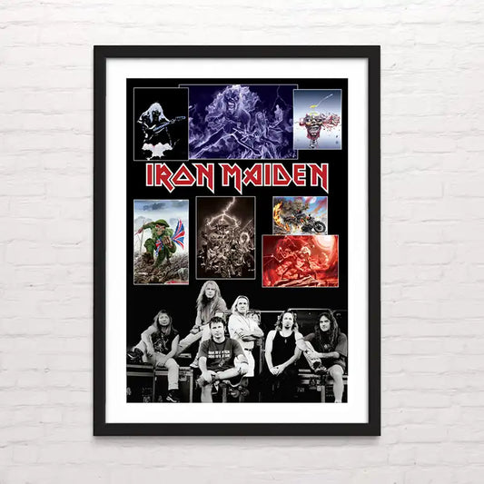 Póster de Iron Maiden con diseño moderno – impresión profesional