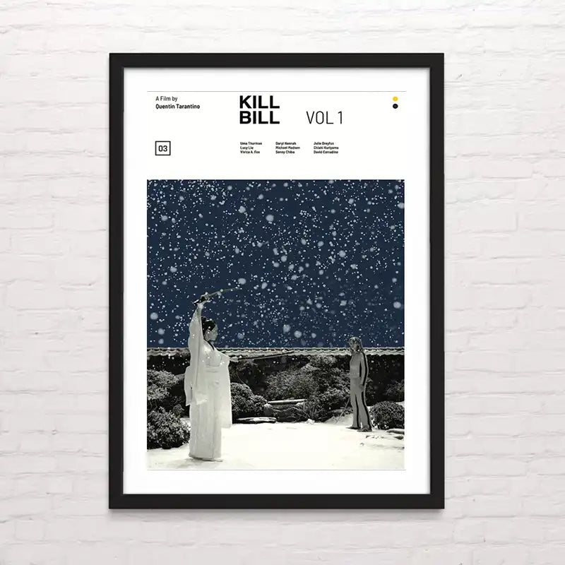 Póster de cine kill bill vol 01 – diseño retro impreso
