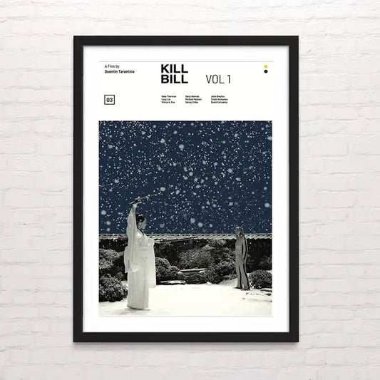 Póster de cine kill bill vol 01 – diseño retro impreso
