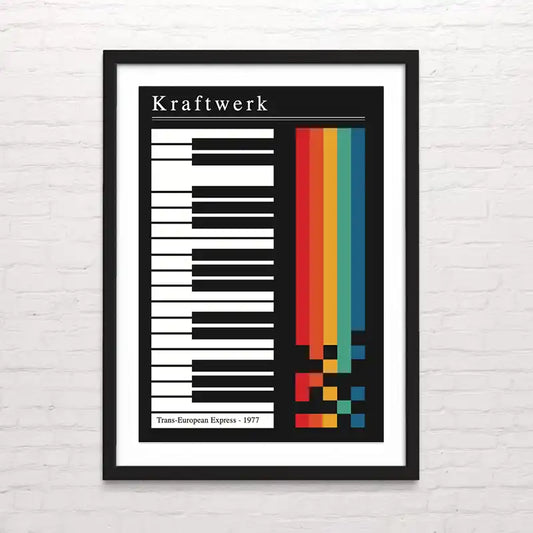 Póster pop minimalista – kraftwerk - diseño suave para decoración