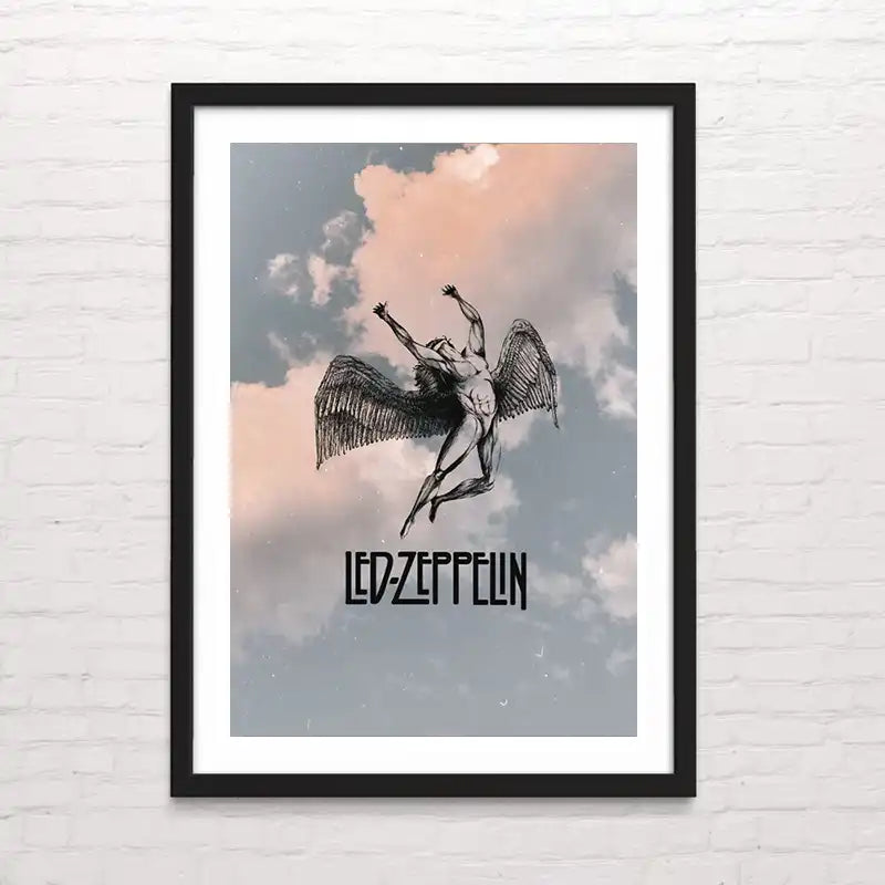 Póster de banda de  led zeppelin – ilustración en alta calidad