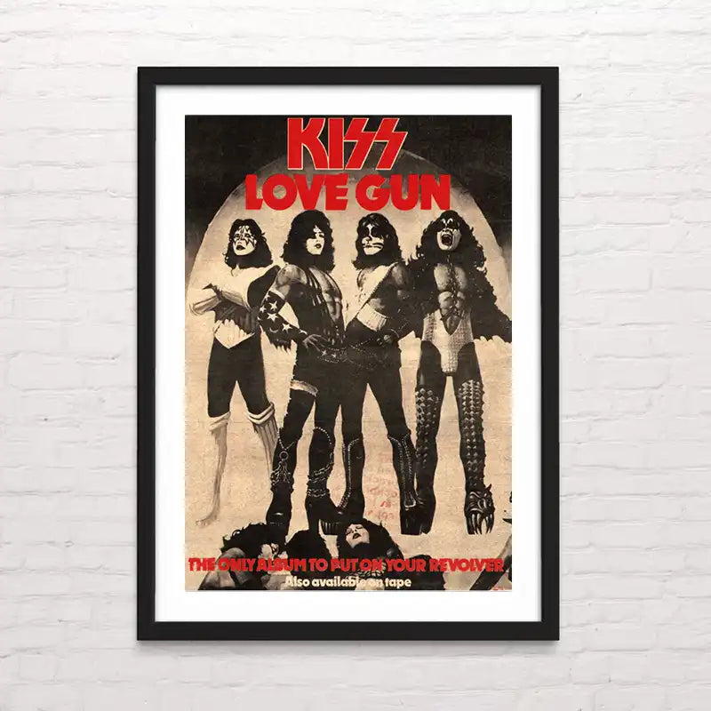 Póster de rock KISS – ilustración artística detallada. Posterinc.cl
