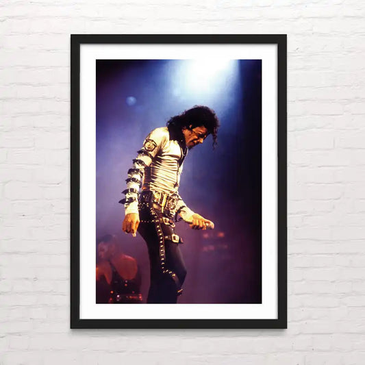 Ilustración digital inspirada en el rey del pop – colores brillantes
