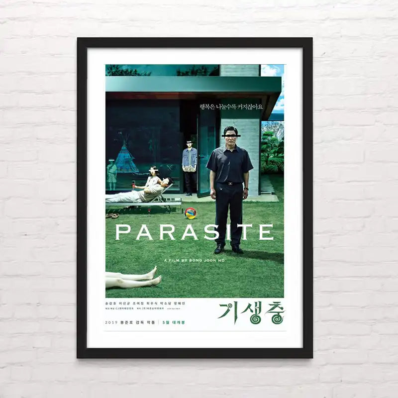 Póster cinematográfico clásico Parasite – diseño icónico restaurado
