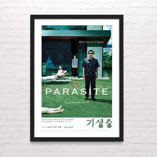 Póster cinematográfico clásico Parasite – diseño icónico restaurado
