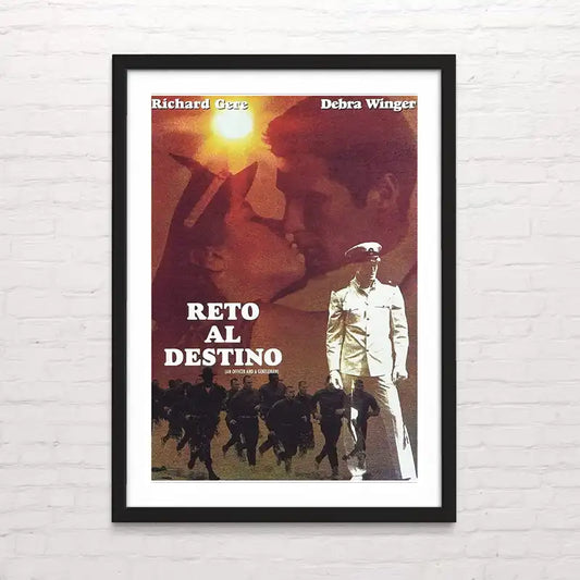 Póster estilo afiche reto al destino – diseño cinematográfico clásico