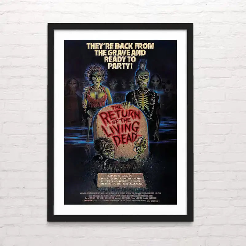 El regreso de los muertos vivientes. Arte de película de época – impresión con estética retro
