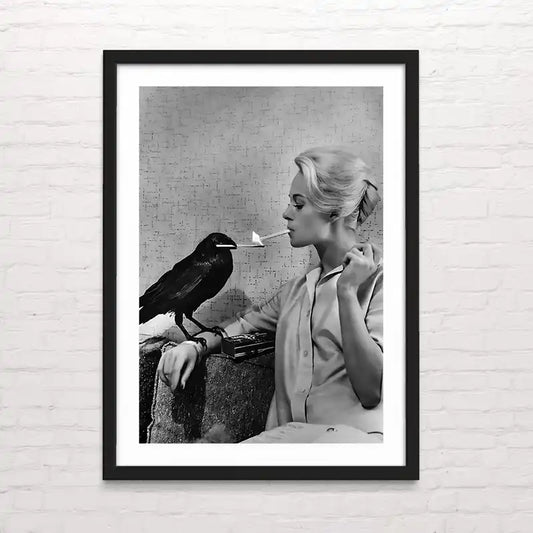 Alfred Hitchcock. Póster vintage de cine – diseño artístico detallado