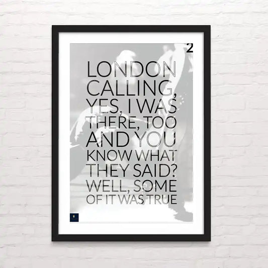 The Clash.  Arte rock minimalista – diseño para amantes del género