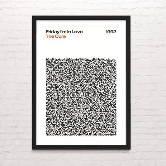 Friday I'm in Love. Ilustración pop con estética luminosa – póster decorativo